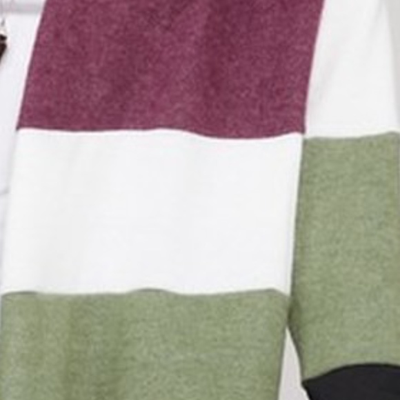 Color Block Brushed Open Front Cardigan - Picture 3 of 4